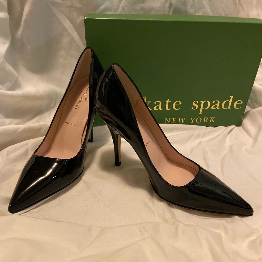NWT Kate Spade Licorice Black Patent Leather Heel